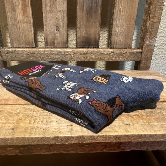 Dog Themed Socks Set Of 2, Novelty Crew Socks, Hot Sox, Dog Socks - Picture 7 of 12